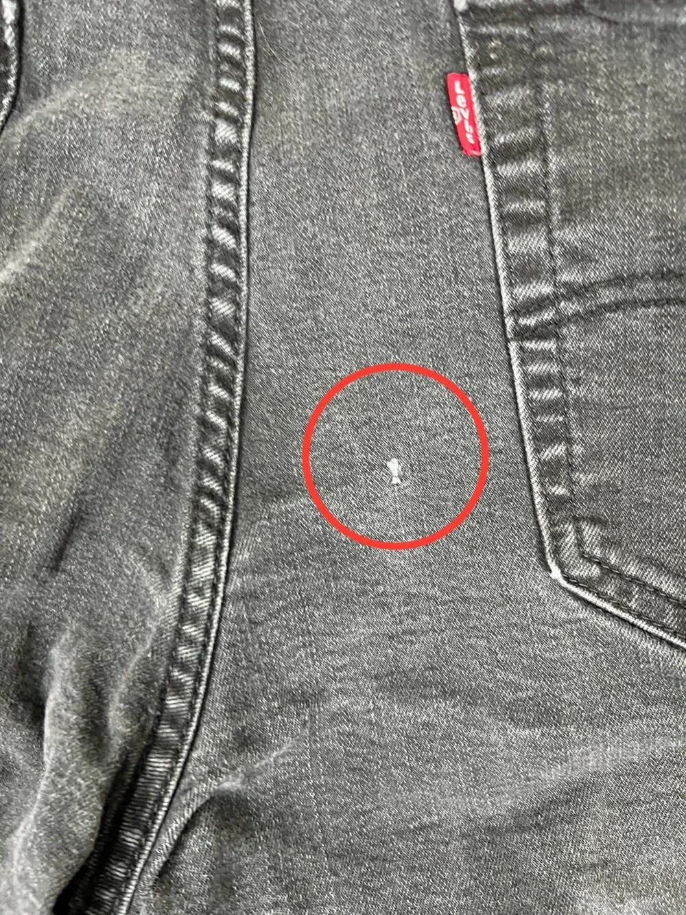 Levis 541 Jeans Mens 36x30 Black Tapered Flex Denim Faded Retro Vintage READ